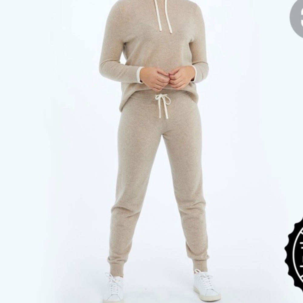 Summersalt Cashmere/MerinoWool tan/nude Joggers 2X